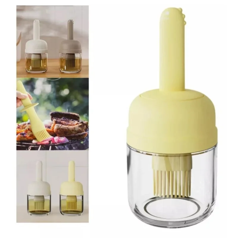 #13 Escova De Garrafa De Óleo De Silicone Escova Amarelo 180ml