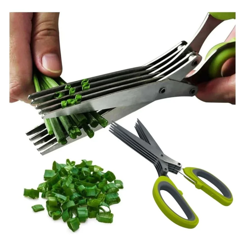 #15 Tesoura De Picar Triturar Temperos Ervas Cebolinha Coentro