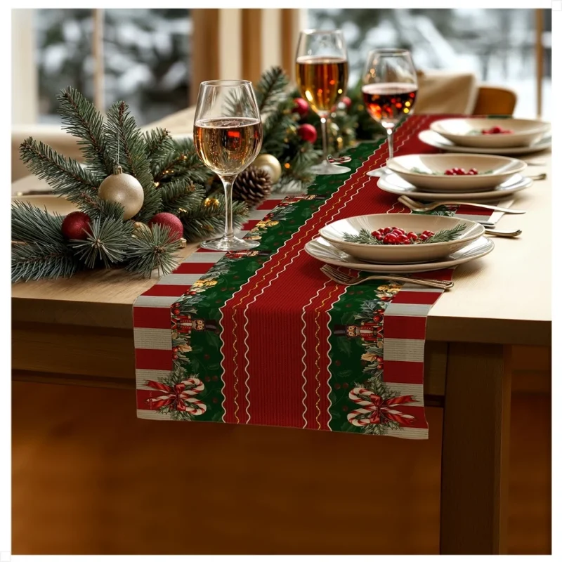 #29 Kit 5 Trilho Caminho de Mesa Natalino Linhão 1,40m x 0,40m – Decoração de Natal