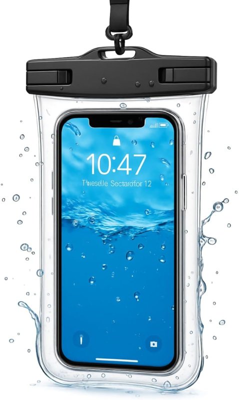 Capa Case para Celular a Prova D'Água Impermeável Transparente Universal Proteção Completa IPX8 Sensível ao Toque Ideal para Praia Trilhas Piscina Viagens (PRETA)